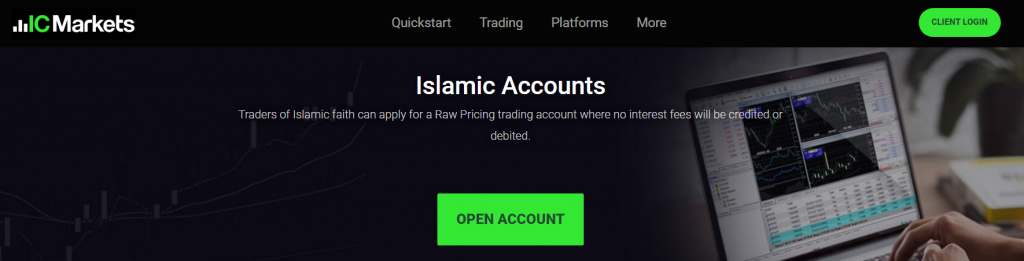ICMarkets 이슬람 계정 스왑 무료